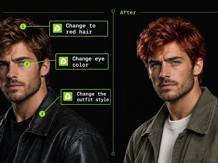 PoloX AI Annotated Image Edit skill cover — before and after with numbered edit markers